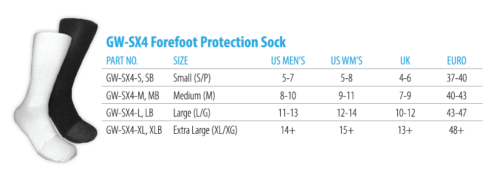 GW - Sock Size Chart - Individual SX4