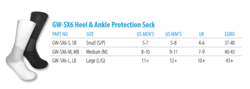 GW - Sock Size Chart - Individual SX6