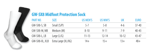 GW - Sock Size Chart - Individual SX8