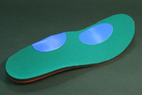 Strategic Friction Reduction on a custom insole  foot bed